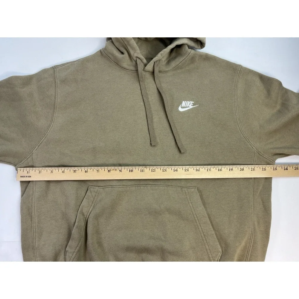 NIKE Sportswear Club Fleece Men's Medium Beige Pullover Hoodie BV2654-247